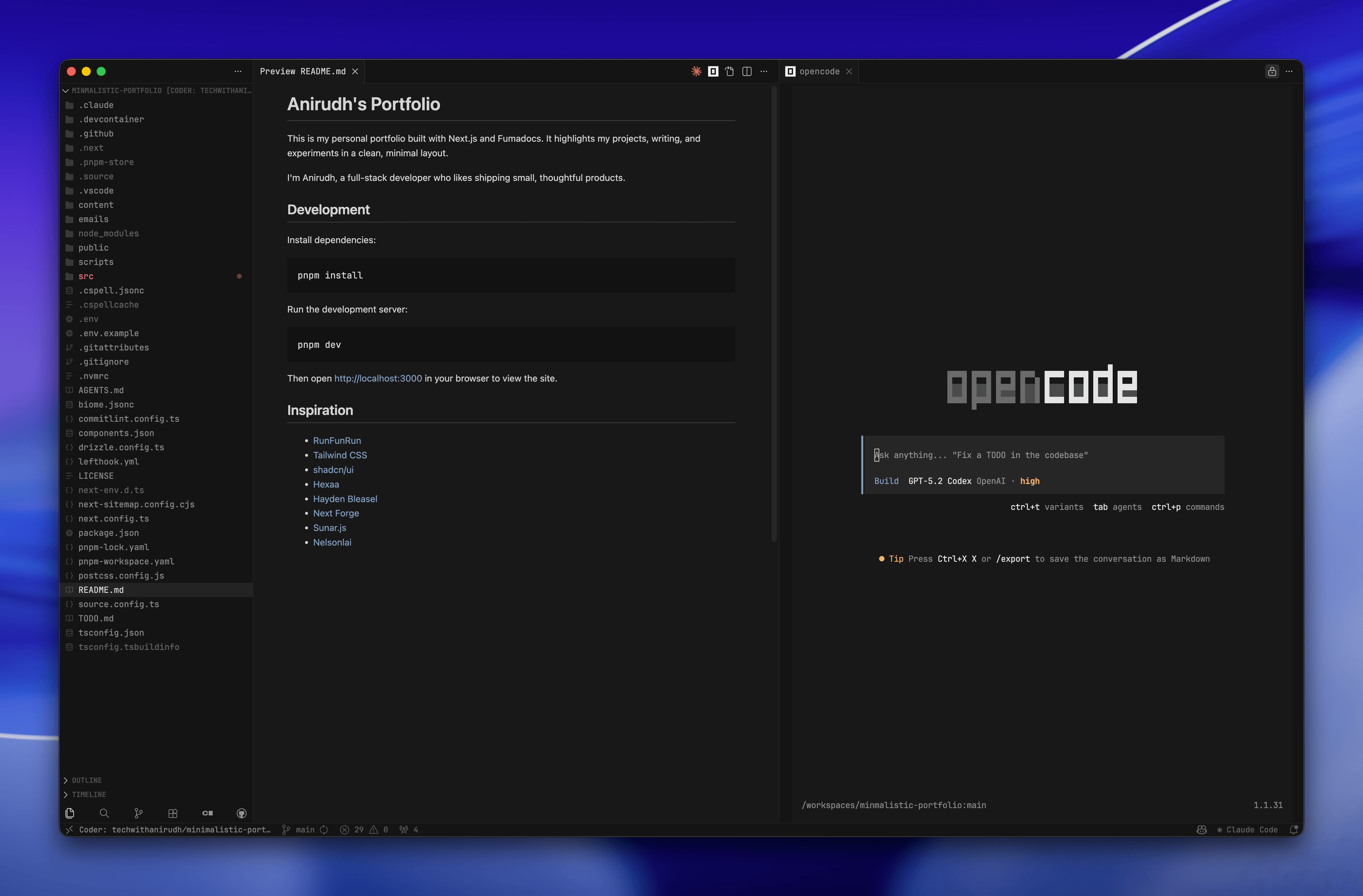 My VS Code setup