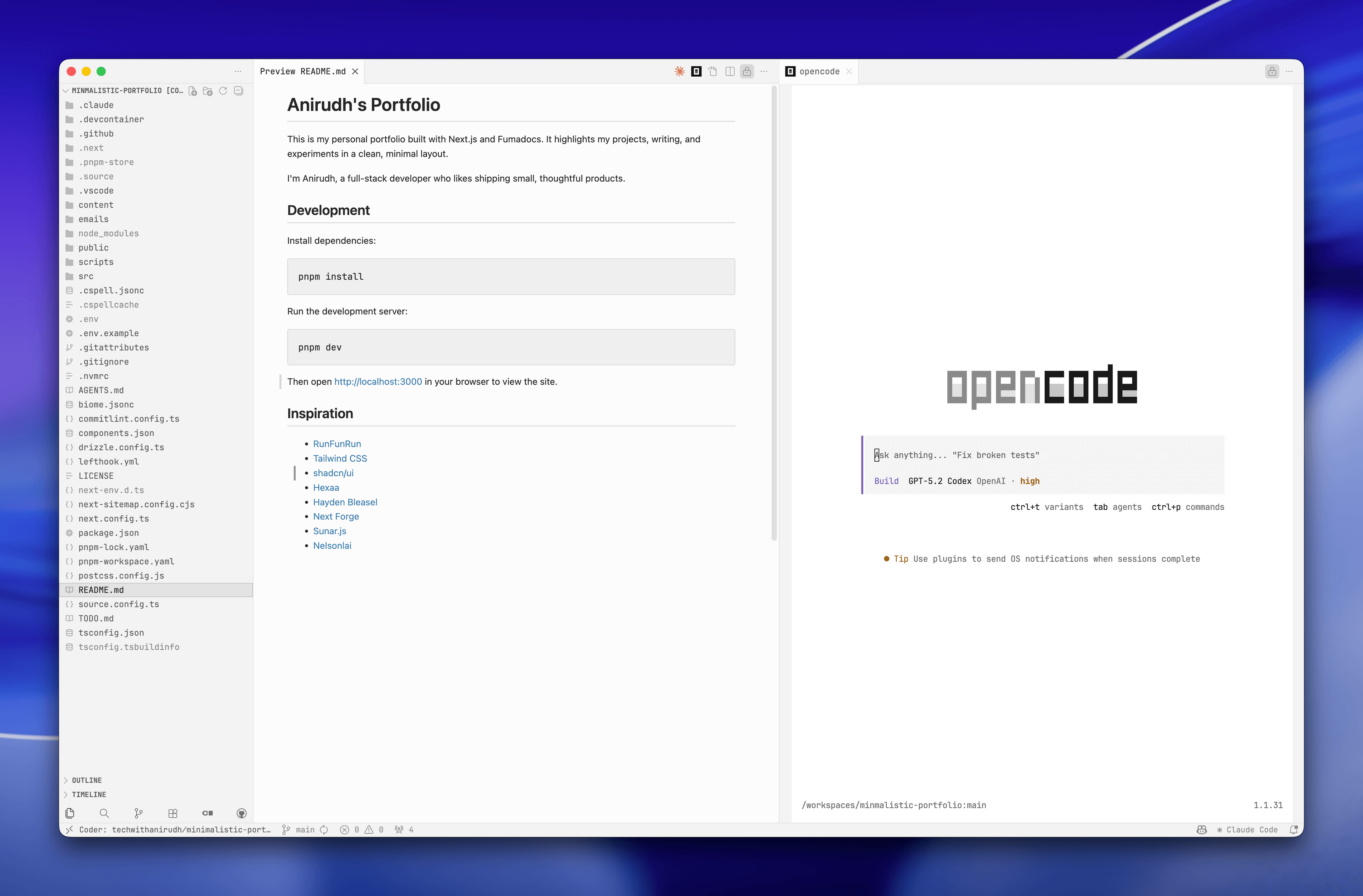My VS Code setup
